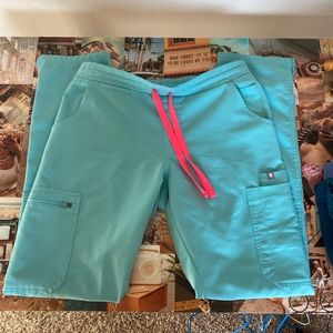 Figs Neon Blue scrub set